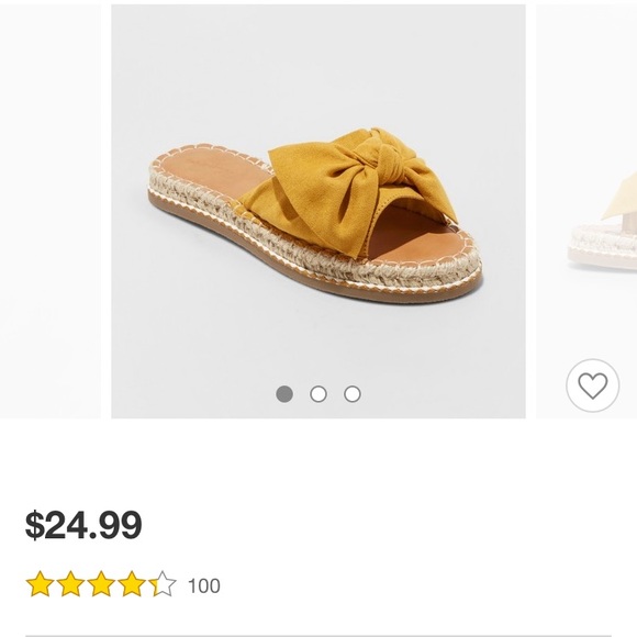 Navy Bow Espadrille Sandals - Picture 4 of 4